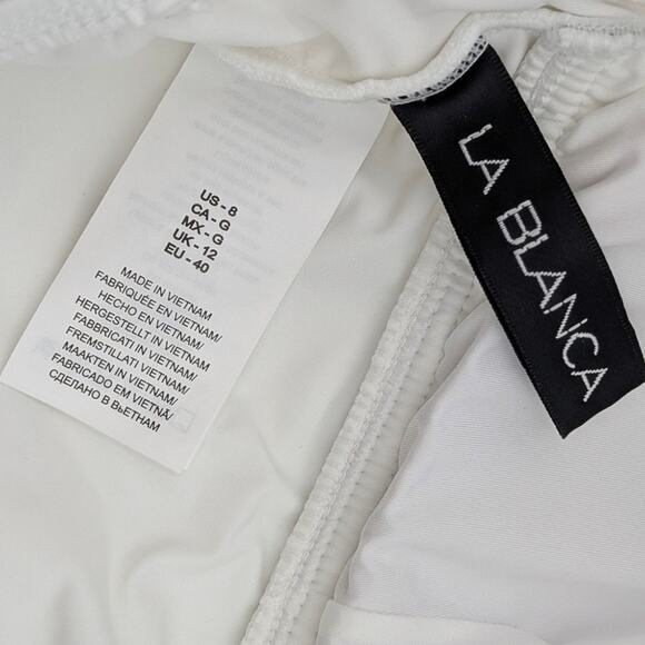 La Blanca Women's Island Goddess Multi-Strap Crossback One Piece Swimsuit Size 8 - Picture 7 of 11